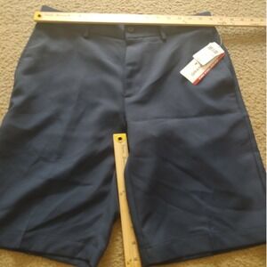 Grand Slam Performance Men Navy Blue Golf Shorts Expandable Waistband Sz 32